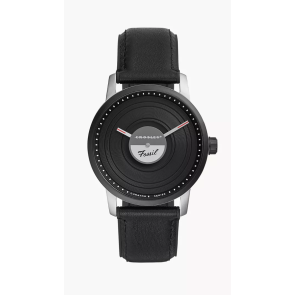 Watch strap Fossil LE1060 Leather Black 22mm